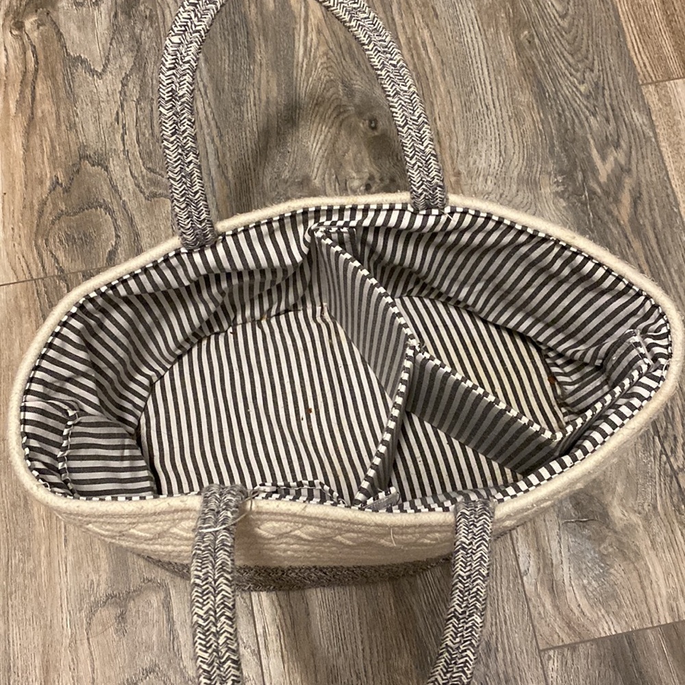 Gray & Cream Basket/Diaper Caddy - Picture 3 of 5